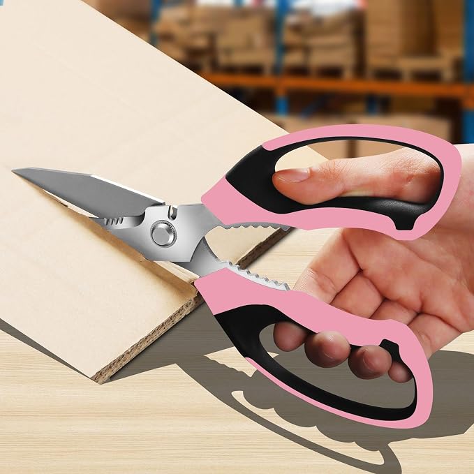 BoFuYuan 8-Inch Utility Scissors All Purpose Heavy Duty, Serrated Blade - Image 6