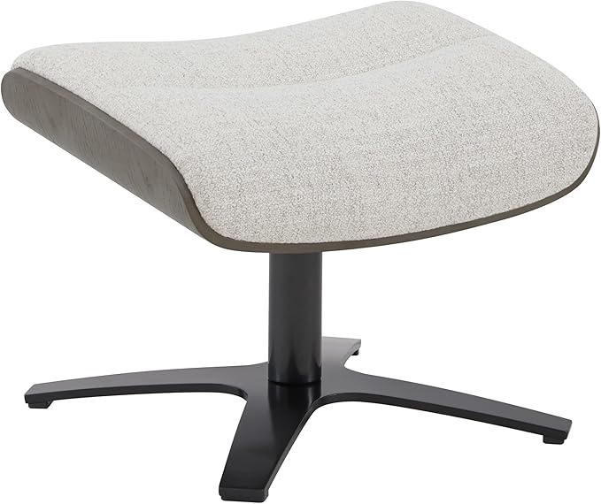 CHITA Fabric Reclining Swivel Chair with Adjustable Headrest and Ottoman for Living Room, White (Multi-Colored)-DeskLoop Office