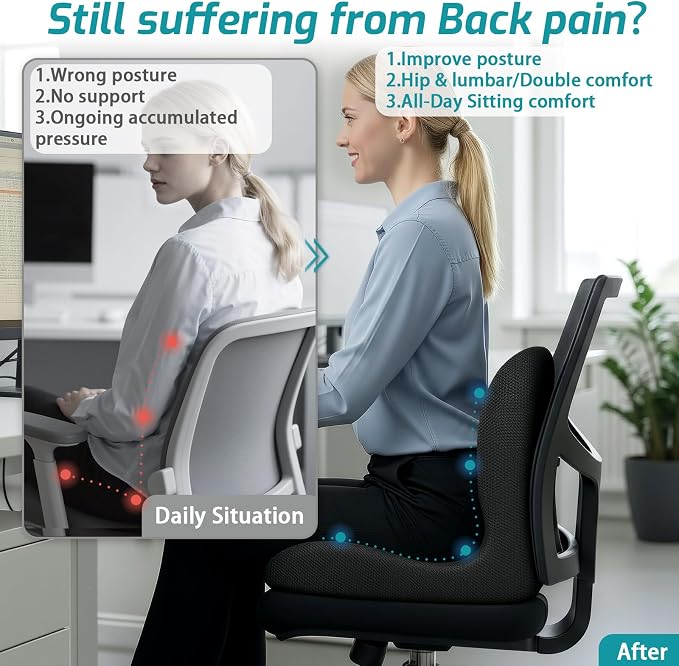 Memory Foam Seat Cushion, Office Chair Cushion - Image 4