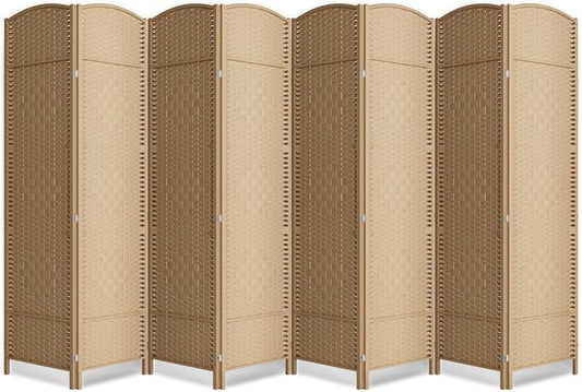 8 Panel Room Divider, 6Ft Folding Privacy Screen, Tall by cocosica