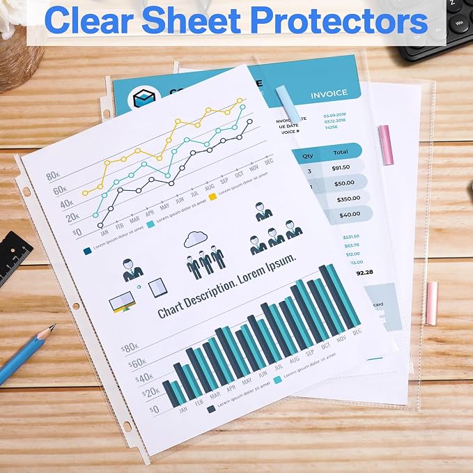 ReliThick 6 Set of 48 Pack Clear Sheet Protectors - Image 6