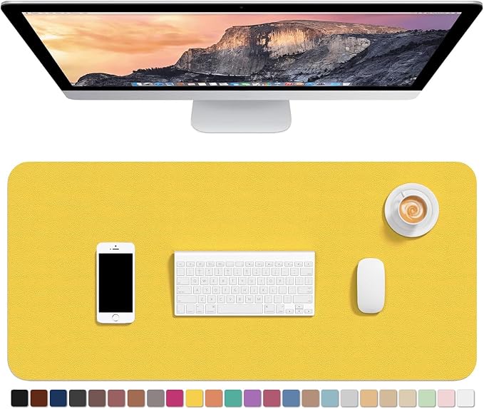 Hsurbtra Desk Pad, XL Extended Mouse Pad, Waterproof Desktop Blotter Protector by Hsurbtra