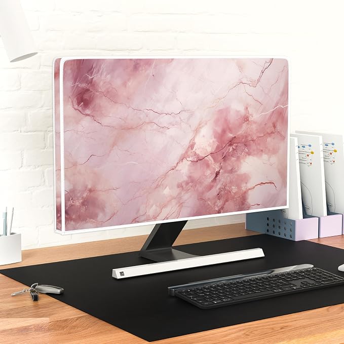Baocicco Fashion Pink Marble Waterproof Television Cover 75 Inch Full Body - Image 6