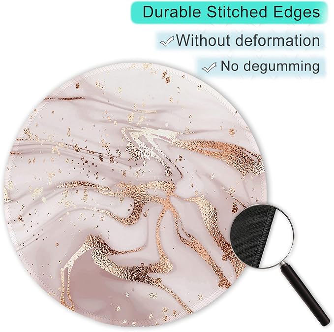 ITNRSIIET Round Mouse Pad with Stitched Edge Premium-Textured Waterproof - Image 5