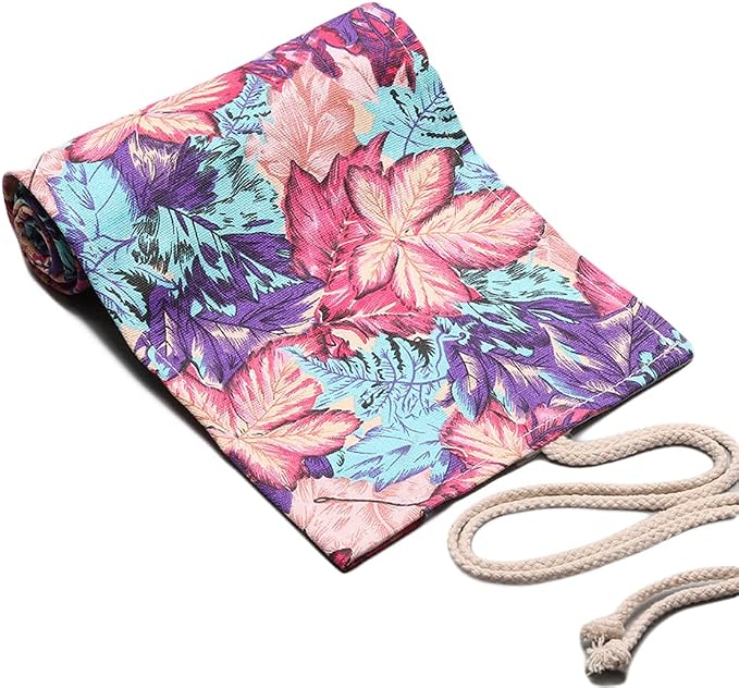 DIYOMR 24/36/72 Slots Pencil Wrap Pencil Rolls, Artist Colored Pencils Roll Up - Image 4