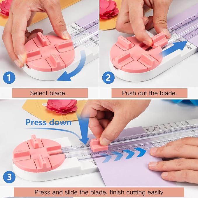 4 in 1 Paper Trimmer, Portable Safety Paper Cutter - Image 6