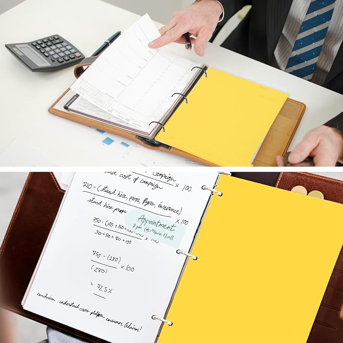3 Ring Yellow Binder Dividers - Image 5