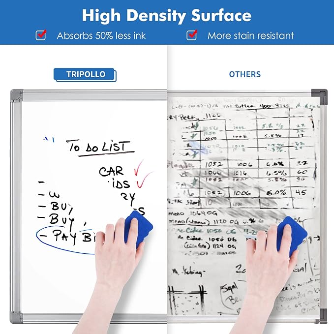 White Board Dry Erase, 24 x 18 inch Magnetic Dry Erase Board Whiteboard - Image 3