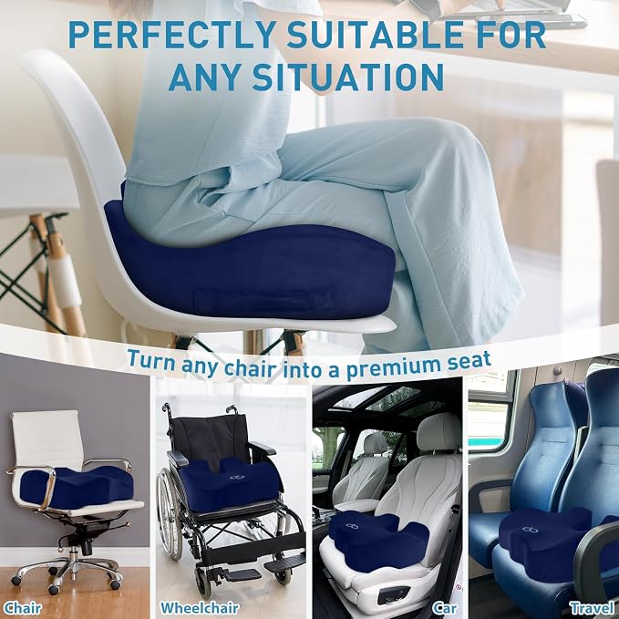 BlissTrends Seat Cushion, 5.2in Thick Memory Foam Cushions - Image 8