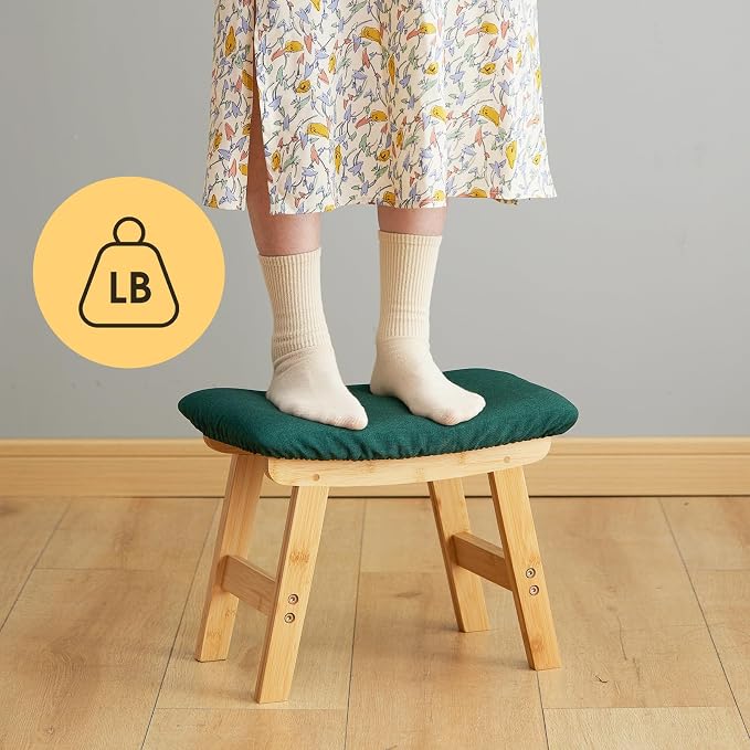 Foot Stool Ottoman Foot Rest Under Desk, Small Stool - Image 4