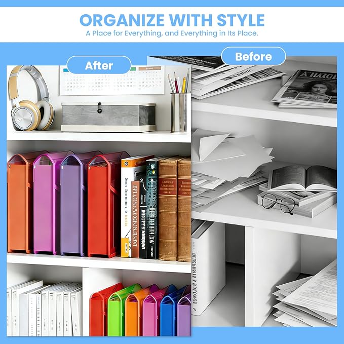 6Pcs Plastic Expanding File Folder, Transparent envelopes - Image 7