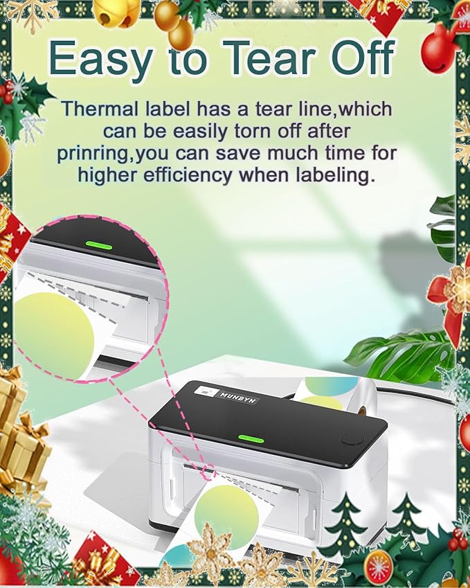 2 inch Round Thermal Labels, Thermal Printer Labels Sticker use for Barcode, Shipping, Customized, Circle Direct Thermal Stickers 500 PCS/1 Roll, Gradient Green-DeskLoop Office