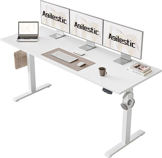 Agilestic Electric Standing Desk, Large 63 x 24 Inches Height Adjustable Desk by Agilestic