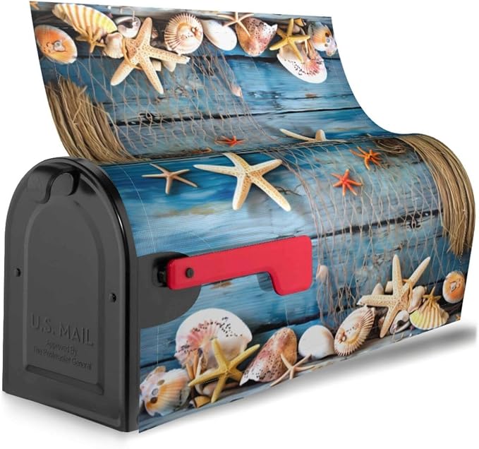 Starfish Summer Beach Welcome Magnetic Mailbox Cover, Mailbox Wrap Decorative - Image 3