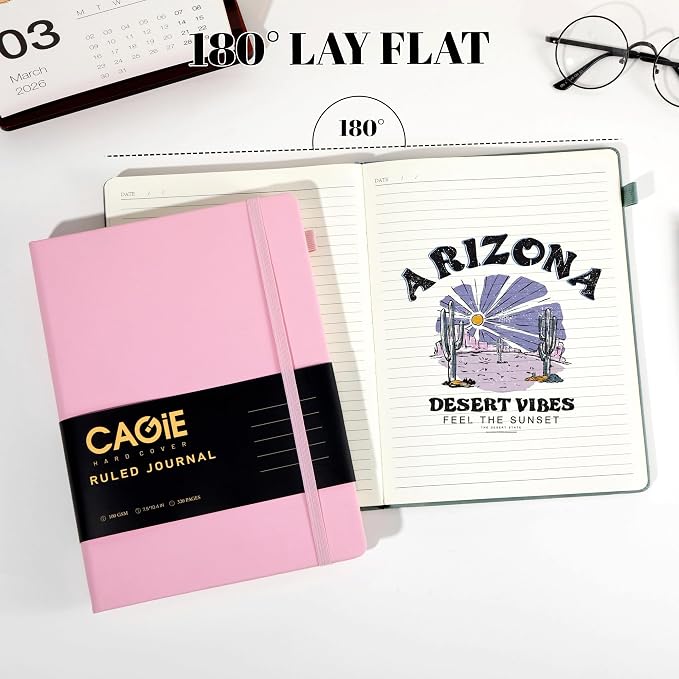CAGIE Lined Journal Notebook, 320 Pages College Ruled Notebook, 100 Gsm Paper - Image 4