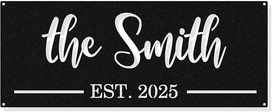 Custom Metal Name Sign, Personalized Last Name Metal Sign, Family Name Sign by HYTSIGN