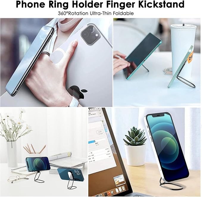 Phone Holder Foldable Phone Stand Phone Ring Holder Finger Kickstand 360° - Image 3