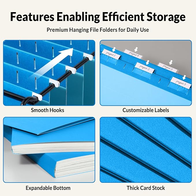 SUNEE Hanging File Folders Legal Size, Stay Organized - Image 4