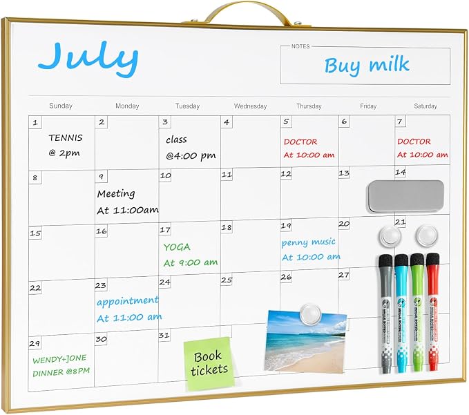 TSJ OFFICE White Board Calendar by TSJOFFICE-WipeCleanThinkGreenWorkSmart