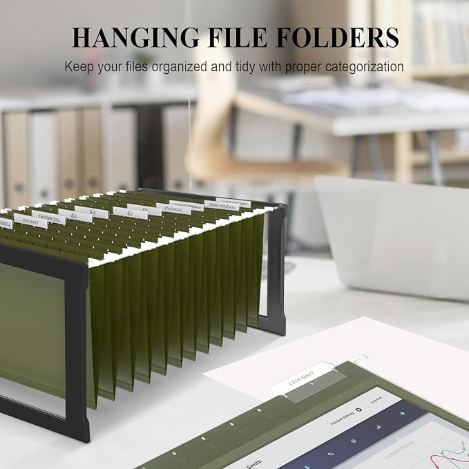 ViVin Hanging File Folders, 1/5-Cut Adjustable Tabs - Image 5