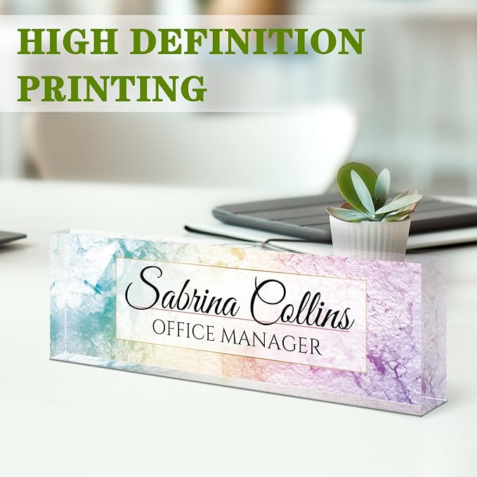 Name Plate for Desk, Desk Name Plate Personalized, Office Decor for Women Men - Image 5