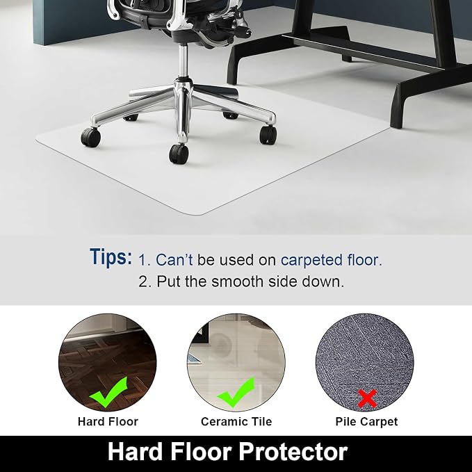 AiBOB Office Chair Mat for Hardwood Floor, 50 X 62 inches, Hard Floor Chair - Image 5