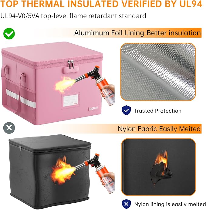 ENGPOW 5200°F File Box Fireproof Document Box - Image 2