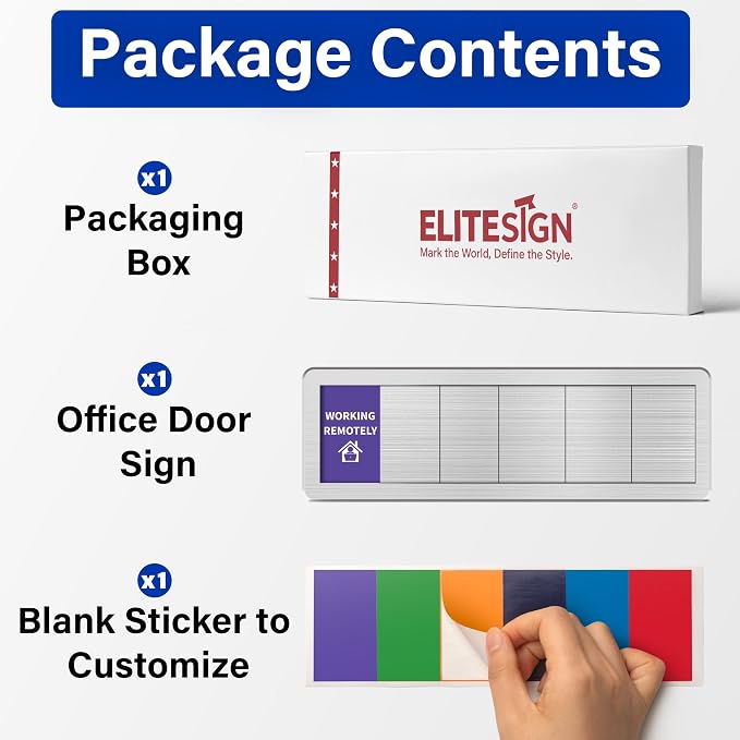 Office Door Signs with 5 Printed Status Options – Do Not Disturb, Out of Office - Image 7