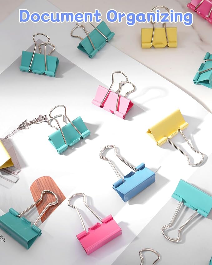 300 Pcs Medium Binder Clips, 1.25 Inch Metal Paper Clips - Image 3