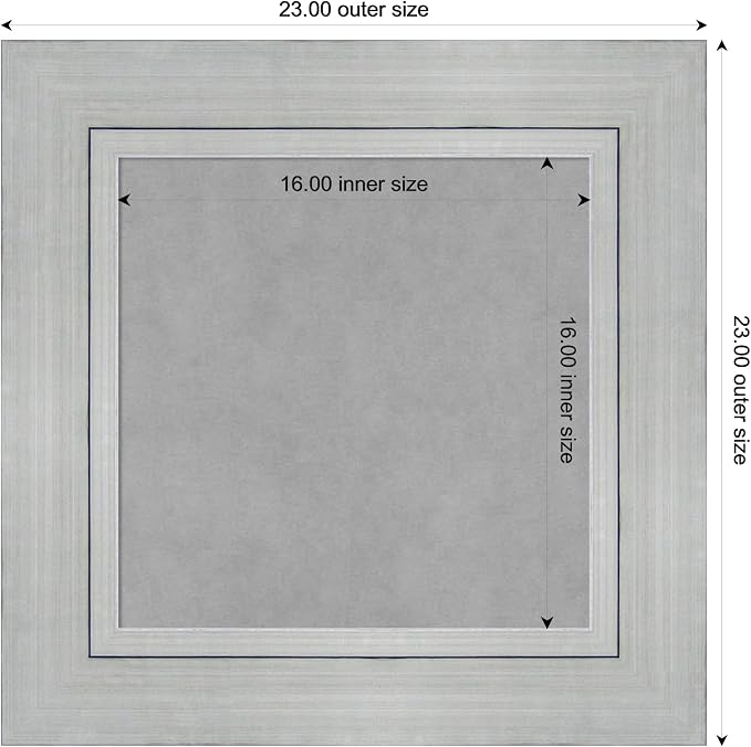 Amanti Art Silver Framed Magnetic Board 23x23 Small Vision Board - Image 4
