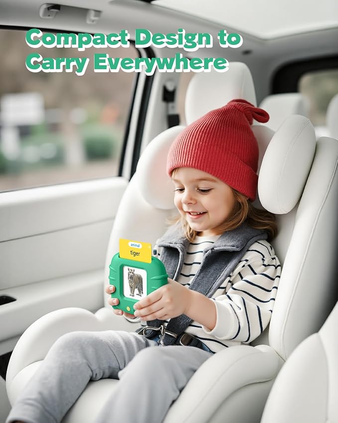 Talking Flash Cards for Toddlers 1 2 3 4 Year Olds, Montessori Language Learning - Image 6