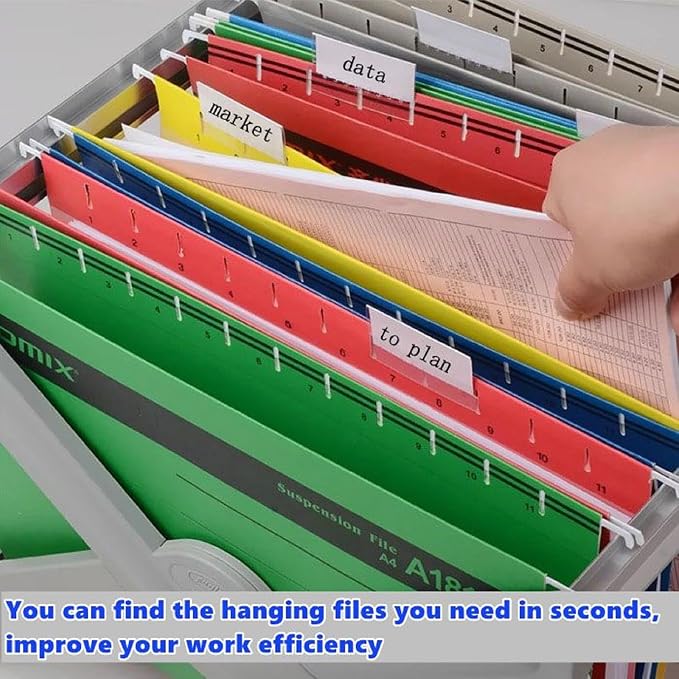 Folder Labels, 50+50 Sets of Hanging Folder Label Tabs and Inserts - Image 6