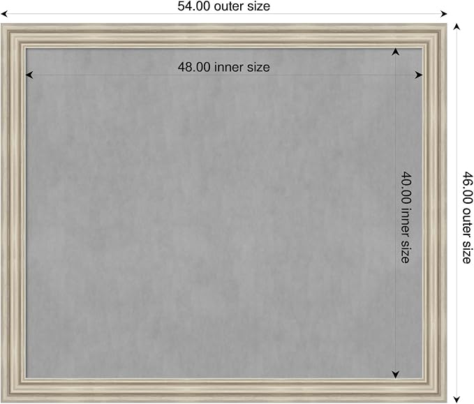 Amanti Art Silver Framed Magnetic Board 46x54 Oversize Vision Board - Image 2