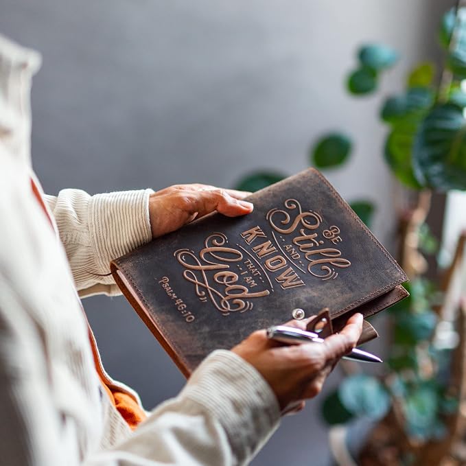 moonster Refillable Psalm 46:10 Bible Verse Embossed Journals - Image 7
