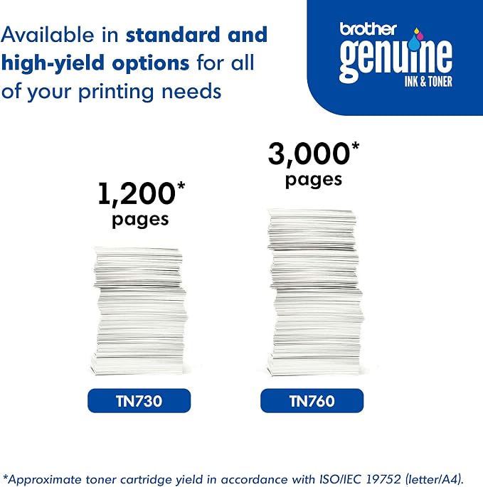 Brother Genuine Standard Yield Toner Cartridge, Replacement Black Toner - Image 7