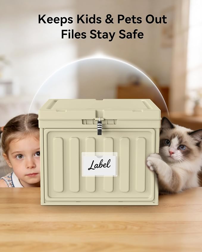 Oterri Lockable Plastic File Box - Image 5