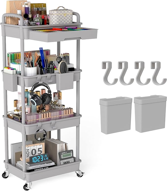 4 Tier Rolling Utility Cart by LLMRR