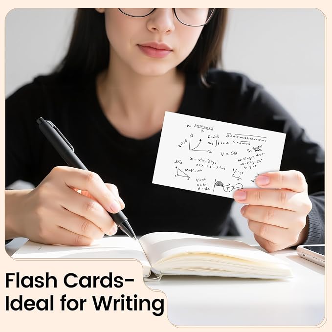 Index Cards 3x5 Inch, Flash Cards, Blank White Note Cards Paper - Image 8