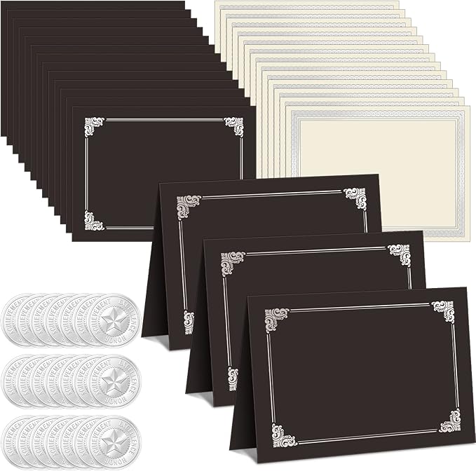 150 Pcs Certificate Kit Include 50 Certificates Holders 50 Certificate Paper 50 by Geyee