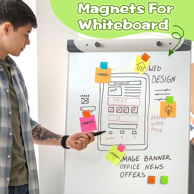 Grtard 6 Pack Magnetic Clip 1.8Inch, Colorful Refrigerator Clip Magnets - Image 7