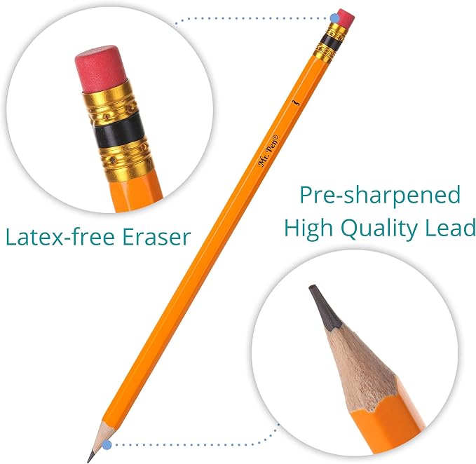 Mr. Pen- Pre-sharpened #2 HB Pencils, 12 Pack, Double-Hole Metal Sharpener | - Image 2