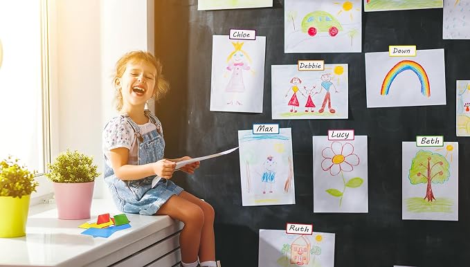 Dry Erase Magnetic Labels: 80PCS, Magnetic Name Tags Plates - Image 2