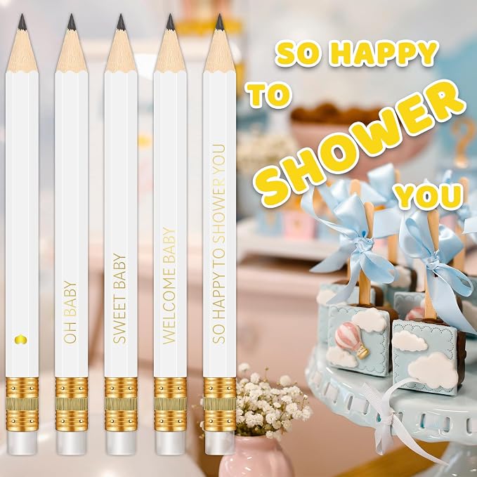 50Pcs - Baby Shower Sharpened Half Pencils - Image 4