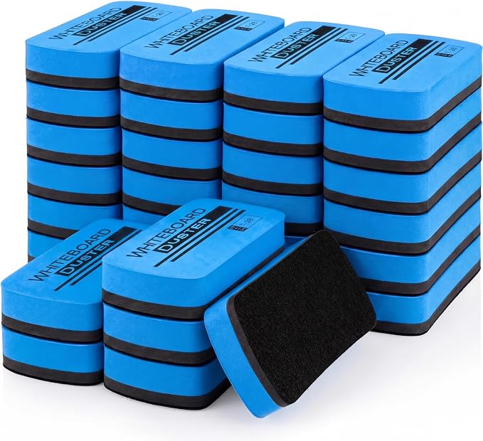 Outus 30 Pcs White Board Erasers Bulk Magnetic Dry Erase Erasers Assorted Color by Outus