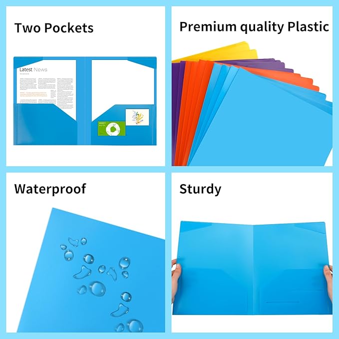 EOOUT 32pcs Plastic Folders - Image 4