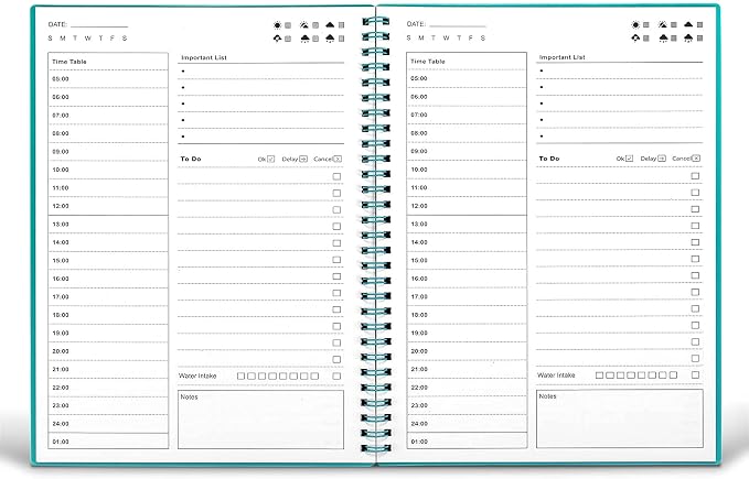 Daily Planner Undated, To Do List Notebook by UtyTreesPlanner