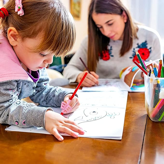 SANNIX 32 Pack Pencil Kids Grips for Kids Handwriting, Pencil Holder for Kids, Handwriting Grip, Ergonomic Training Pencil Pen Grips, Writing Tool for Toddlers Preschoolers, Children-DeskLoop Office