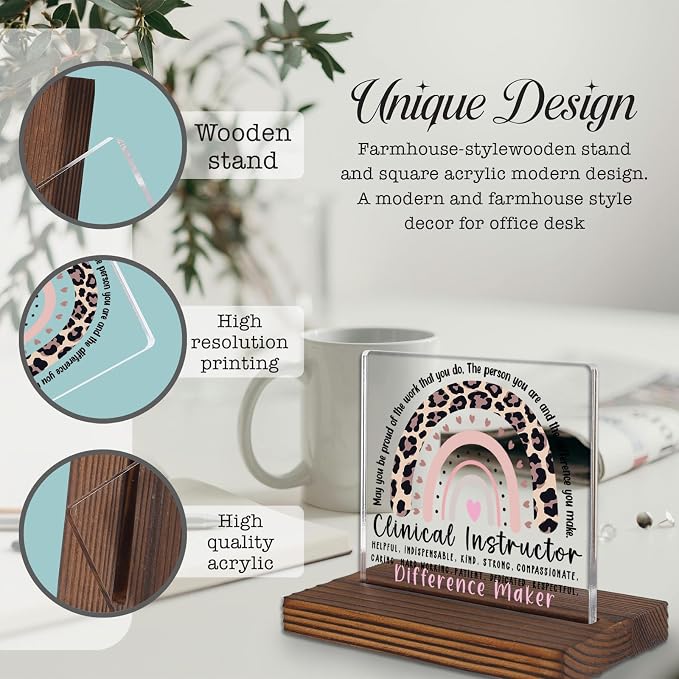 Clinical Instructor Gift Desk Sign, Appreciation Thank You Plaque - Image 3