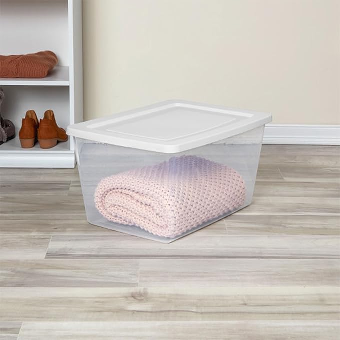 Sterilite 16 Pack Storage Box, 58 Quart Stackable Tote - Image 6