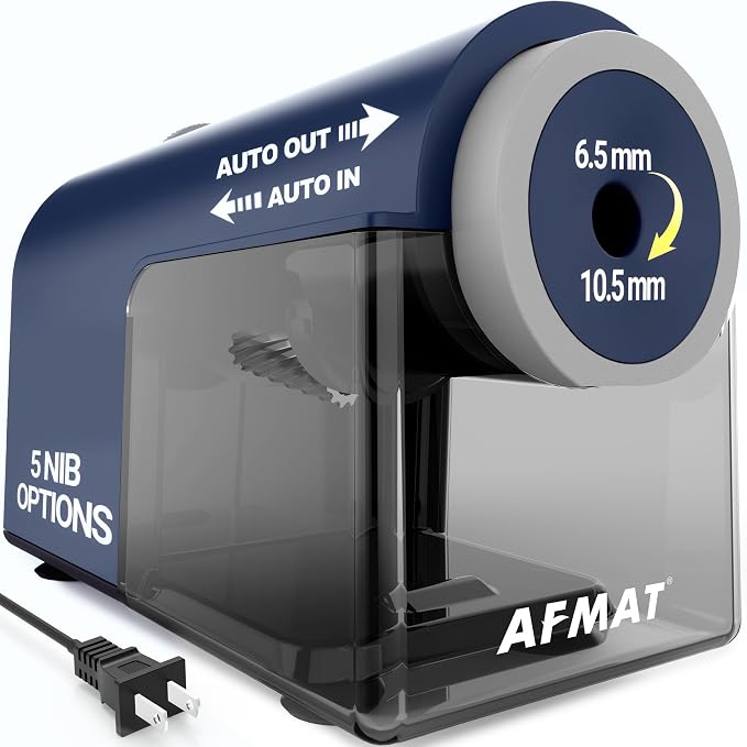 AFMAT Electric Pencil Sharpener, Fully Automatic Pencil Sharpener by AFMAT